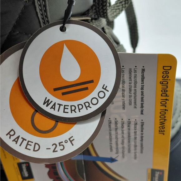 Northside Womens 9 Waterproof Insulated Snow Boot Olive Faux Fur Thinsulate - Picture 11 of 16